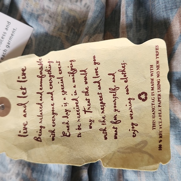 ONE WORLD 3/4 SLEEVES TIE KNOT PAISLEY TOP BLUE COLOR SIZE 1X - Picture 7 of 12